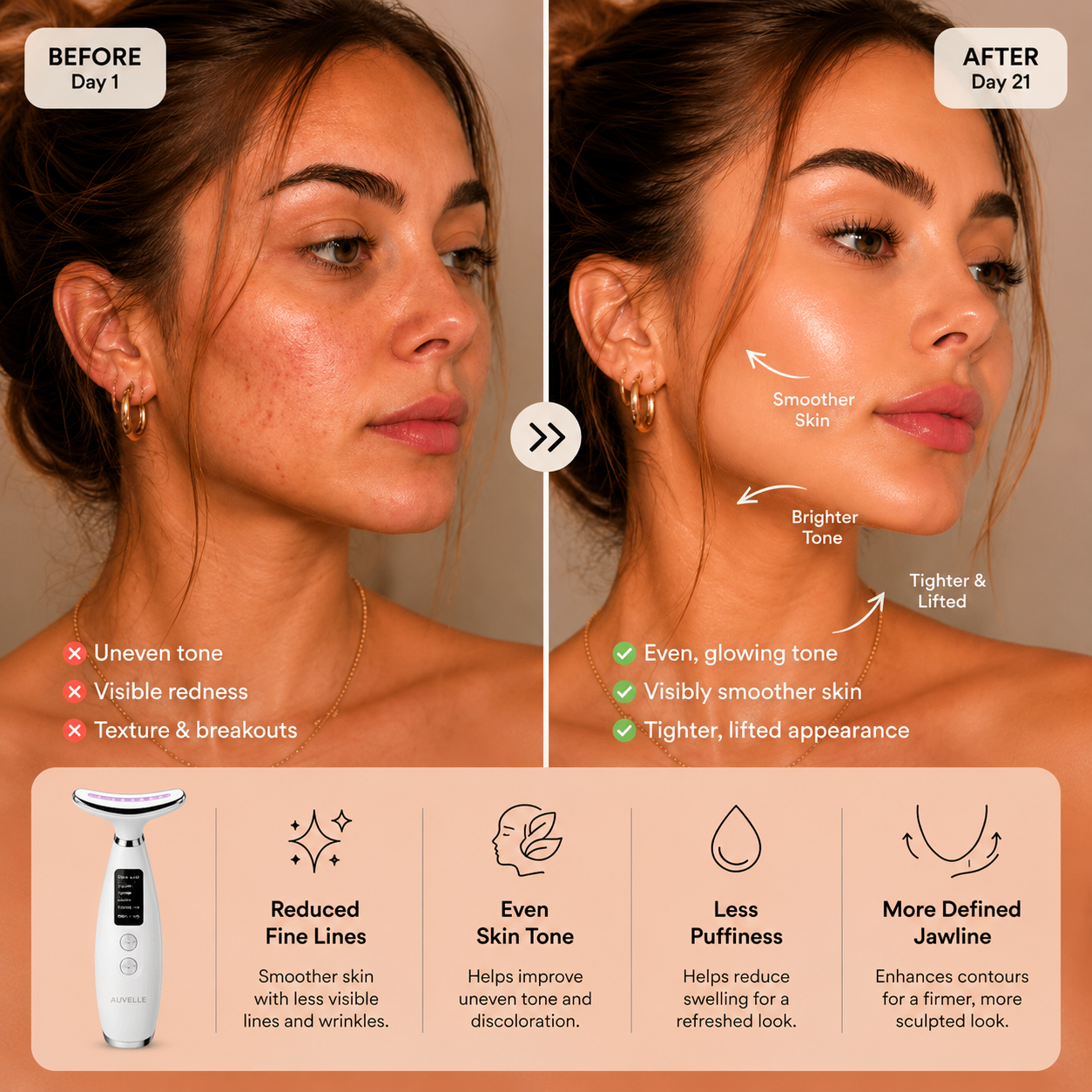 LED Facial Neck Massager